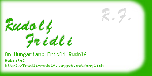 rudolf fridli business card